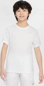 Nike Dri-FIT Miler Funktionsshirt kurzarm weiß (Junior)