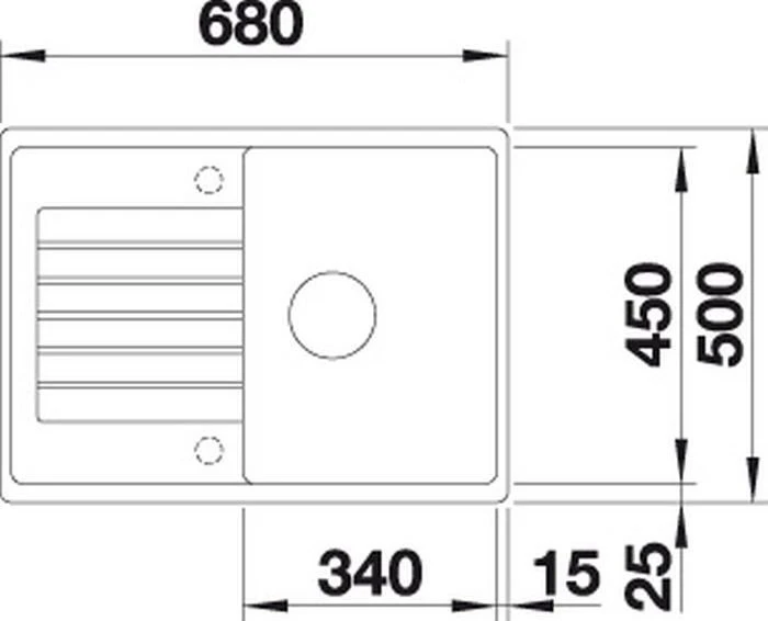 Blanco Zia 45 S Compact Einbau Becken reversibel mit Ablauffernbedienung weiß