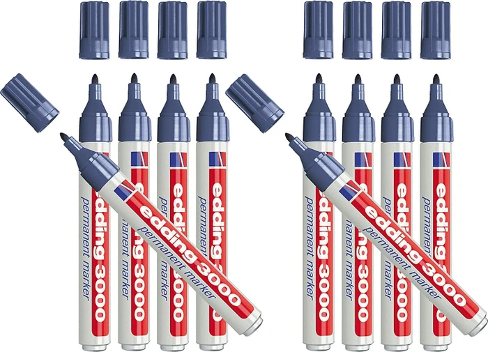 edding 3000 Permanentmarker stahlblau, 10er-Pack