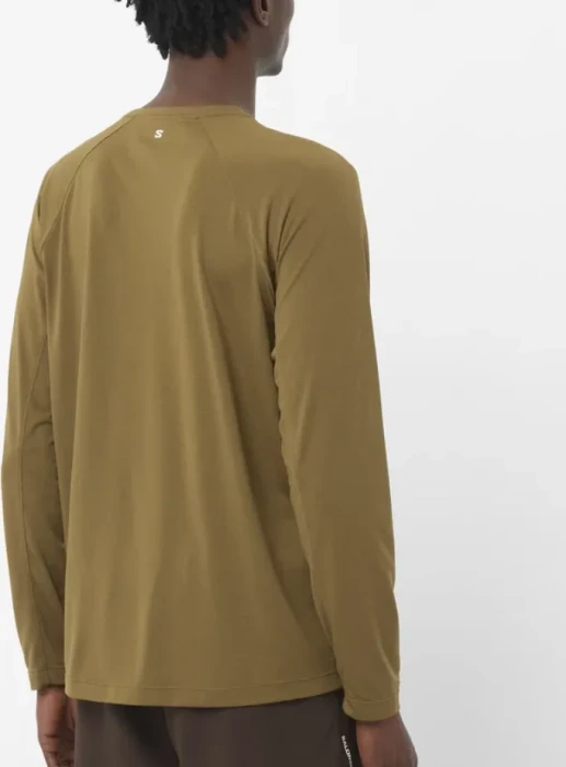 Salomon Shakeout Core Laufshirt langarm brilliant olive (Herren)