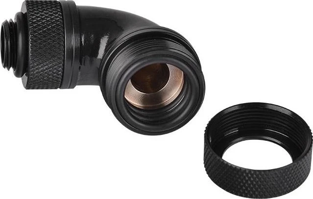 Thermaltake Pacific Rohranschluss für PETG Rohre 90° G1/4" auf 16mm, schwarz