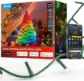Govee Christmas Sparkle String Lights Smart Lichterkette 30m LED 250x warmweiß RGBIC