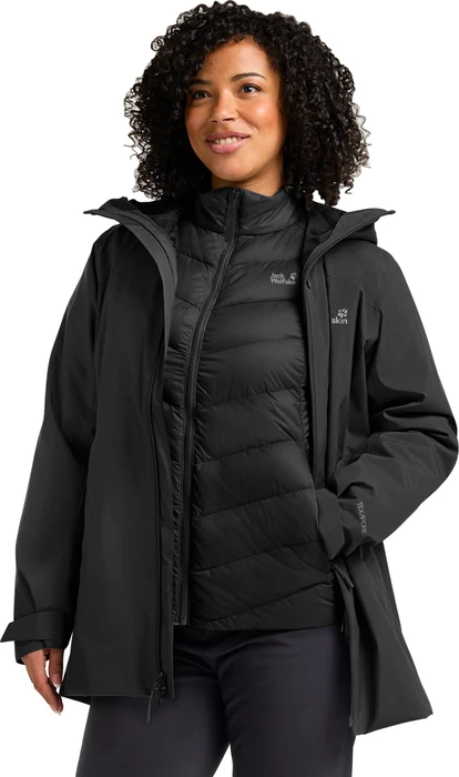 Jack Wolfskin Icecape 3in1 Down Funktionsjacke schwarz (Damen)