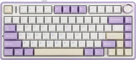 Epomaker x Aula F75, Purple, LEDs RGB, hot-swap, LEOBOG Reaper, USB/Bluetooth, US