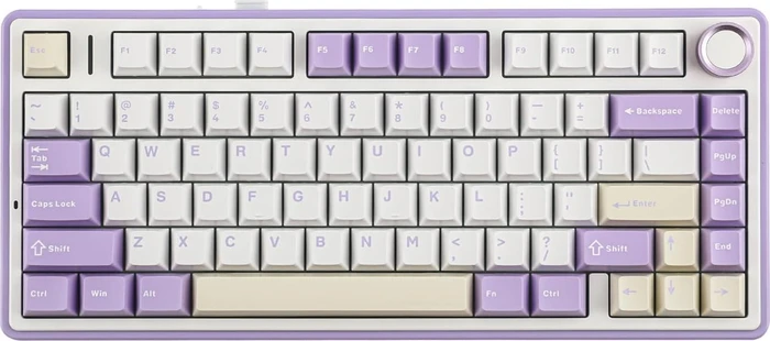 Epomaker x Aula F75, Purple, LEDs RGB, hot-swap, LEOBOG Reaper, USB/Bluetooth, US