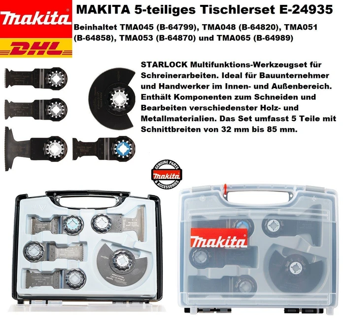 Makita Zubehörset für Multifunktionswerkzeug, 5-tlg.