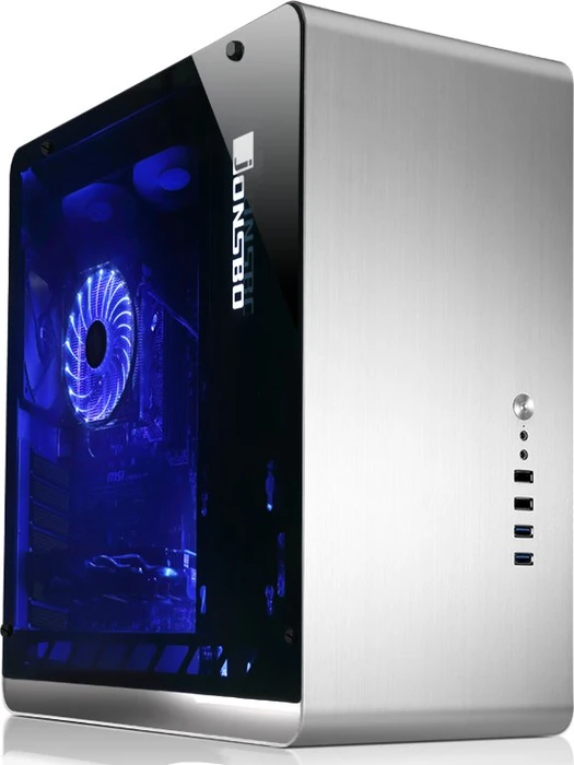 Jonsbo UMX4, silber, Glasfenster
