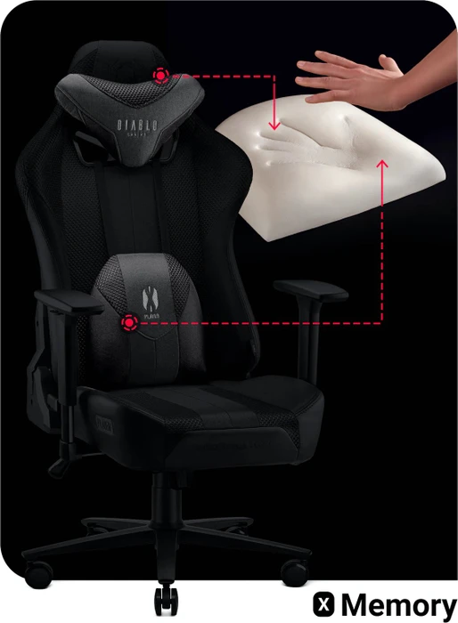 Diablo Chairs X-Player 2.0 King Gamingstuhl, schwarz