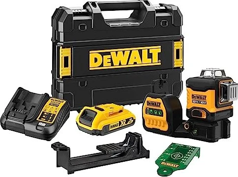 DeWalt DCE089D1G18 12/18V 3x360 Multi Akku-Rotationslaser inkl. Koffer + Akku 2.0Ah
