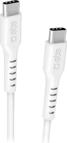 SBS Mobile Daten- und Ladekabel USB-C auf USB-C 100W 1.5m grau