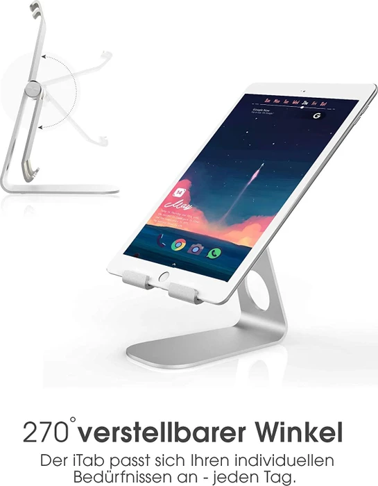 TerraTec iTab M, Tablet-Stand 3.5-13", silber, verstellbar