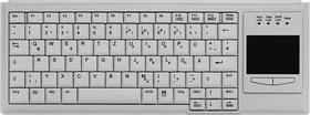 Contour Design Active Key kompakte Tastatur mit Touchpad, weiß, USB, US (AK-4400-GU-W/US)