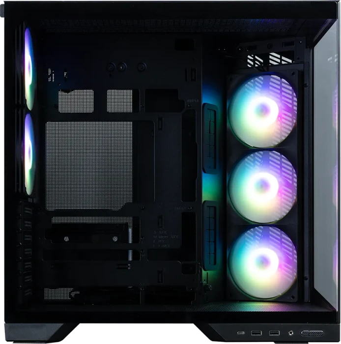 Zalman D50 Black, schwarz, Glasfenster