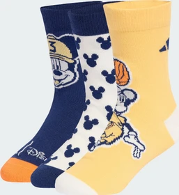 adidas Disney Micky Maus Socken dark blue/off white/semi ice tangeringe, 3 Paare (Junior)