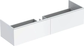 Geberit Xeno² Unterschrank für Waschtisch 159.5x35x47.3cm, Hahnloch links und rechts, Variocor, weiß