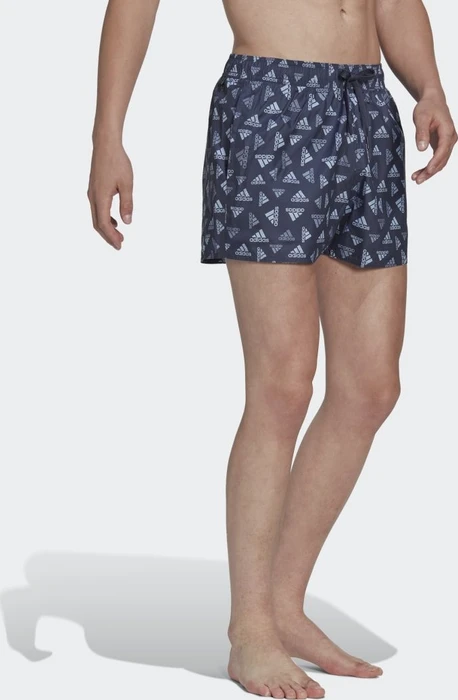 adidas Logo Print CLX Very Short Length Badeshorts shadow navy/blue dawn (Herren)