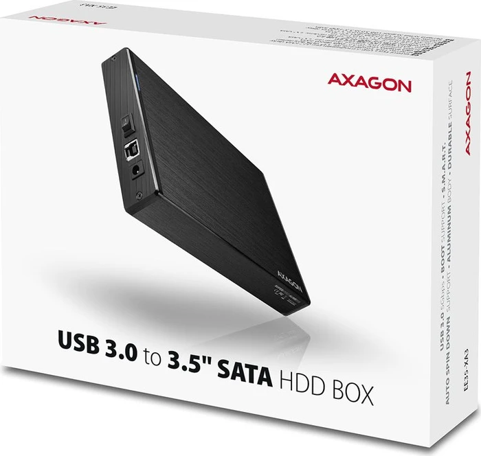 Axagon Aline Box Festplattengehäuse, schwarz, 3.5", USB-B 3.0