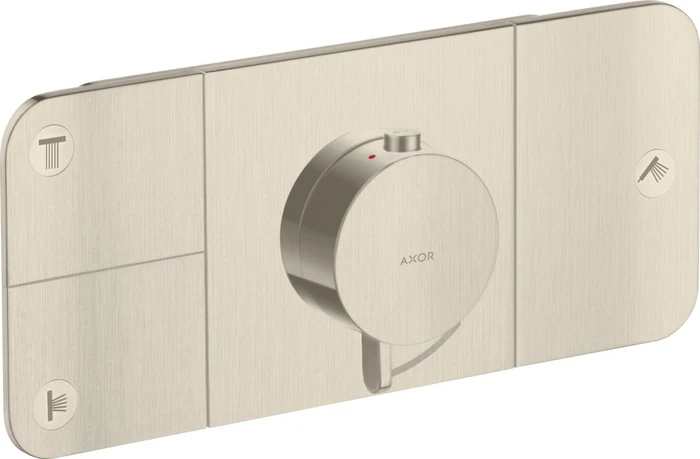Hansgrohe Axor One Thermostat mit 3 Ventilen brushed nickel
