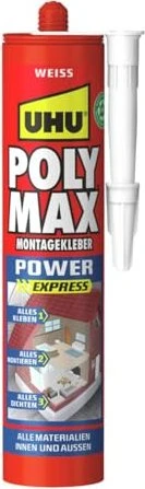 UHU Poly Max Express Montagekleber Kartusche weiß, 425g