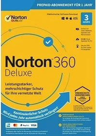 NortonLifeLock Norton 360 Deluxe, 3 User, 1 Jahr (deutsch) (Multi-Device) (21395039)