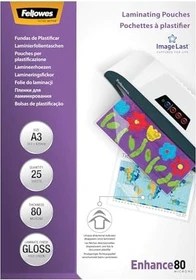 Fellowes Laminierfolien, A3, 2x 80µm, glänzend, 25 Stück