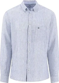 Fynch-Hatton Leinen mit Streifenmuster und Button-Down-Kragen Hemd langarm harbor blue (Herren)