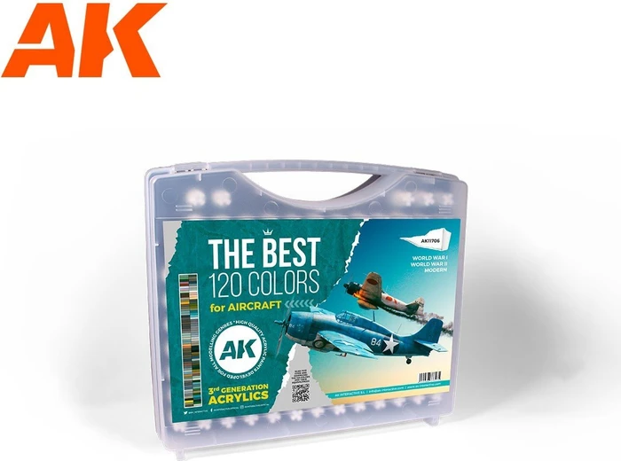 AK-Interactive 3rd Gen Acrylic Colors The Best 120 Colors for Aircraft Farbset, 120-tlg.