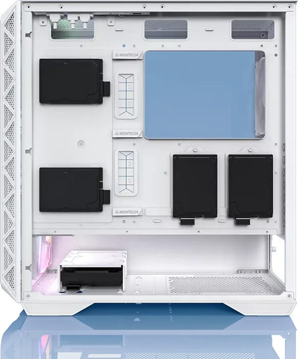 Montech Air 903 Max White, weiß, Glasfenster