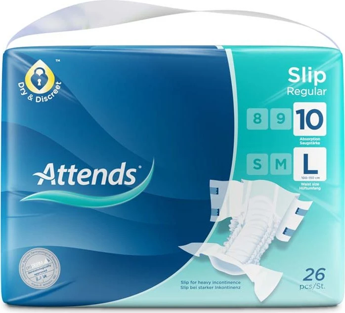 Attends Slip Regular 10 Schutzhose Größe L, 26 Stück