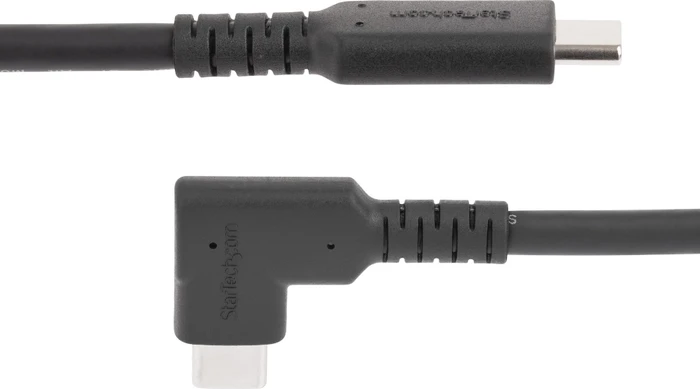 StarTech USB Kabel, USB 3.1, 10Gb/s, 4K60Hz, 100W, USB-C [Stecker] auf USB-C [Stecker], 90° gewinkelt, 200cm