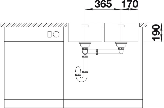 Blanco Andano 340/340-IF InFino Doppelspüle edelstahl