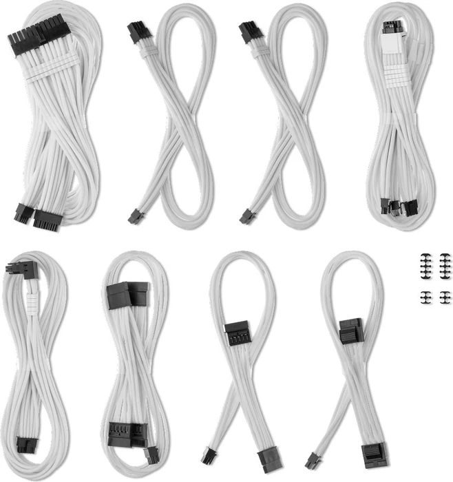 CableMod C-Series Pro ModMesh 12V-2x6 Cable Kit, Dual StealthSense, Corsair Type 5, weiß