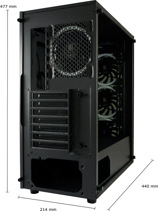 LC-Power Gaming 709B Solar_System_X, Glasfenster