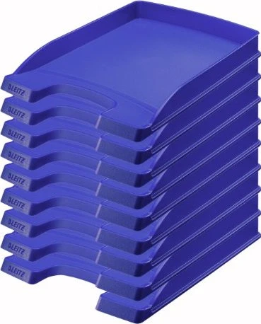 Leitz Plus Briefablage flach, A4, blau, 10er-Pack