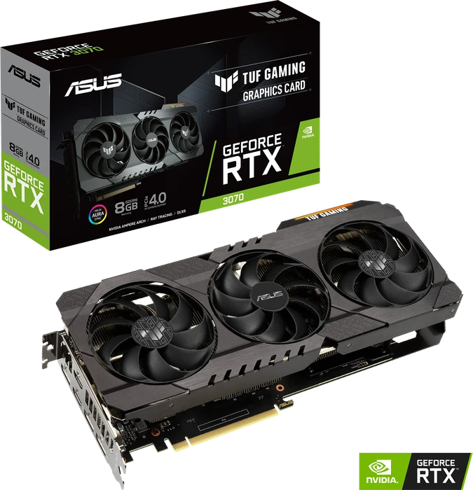 ASUS TUF Gaming GeForce RTX 3070, TUF-RTX3070-8G-GAMING, 8GB GDDR6, 2x HDMI, 3x DP