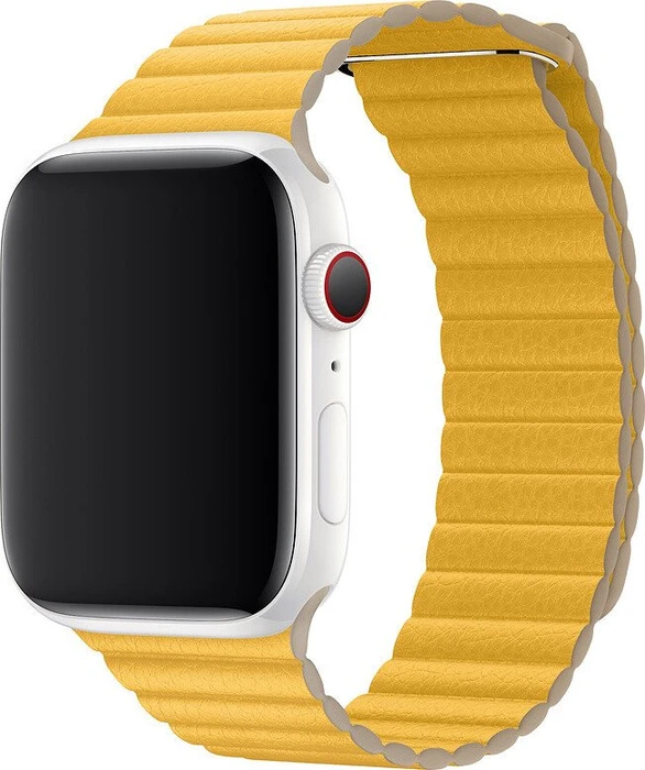 Apple Lederarmband mit Schlaufe Medium für Apple Watch 44mm sonnengelb