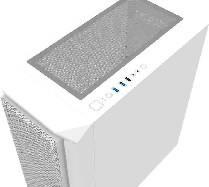 Montech Air X, weiß, Glasfenster