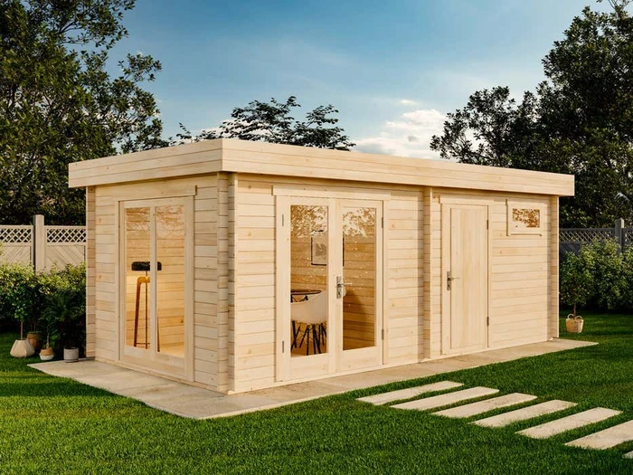 Alpholz Gartenhaus Vönix-40 618x320cm natur