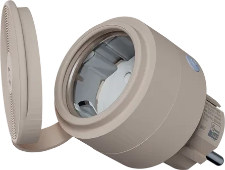 Shelly Wave Outdoor Plug S LR, braun, 2500W, Smart-Steckdose