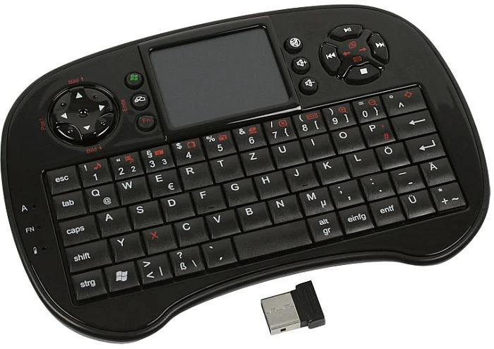 Xebec Tech HTPC Wireless Keyboard, USB, DE