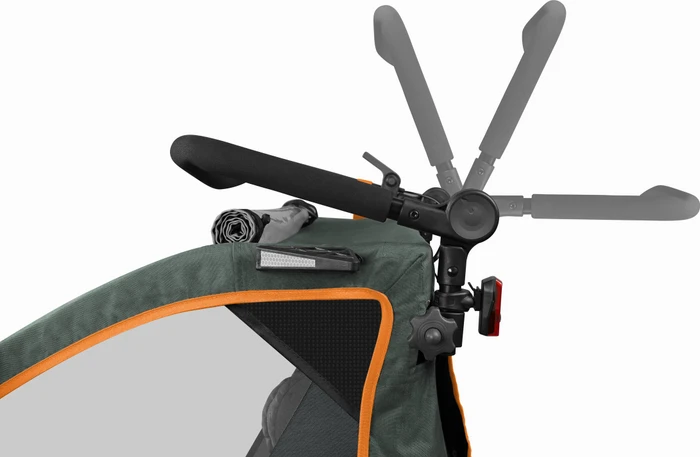 Qeridoo Lynix 1 Fahrradanhänger forest green (Modell 2024)