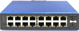 Digitus DN-65 Industrial Railmount Gigabit Managed Switch, 16x RJ-45, 2x SFP, 480W PoE+ (DN-651159)
