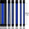 EZDIY-FAB Cable Extension Kit, 1x 24-Pin, 1x 4/8-Pin ATX, 2x 6-Pin PCIe, 16AWG, 2x 8-Pin PCIe, 16 AWG Nylon, blau/grau/schwarz Vorschaubild