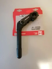 Ergotec Kobra Vario 25.4mm/1" Vorbau 90mm schwarz sandgestrahlt/silber