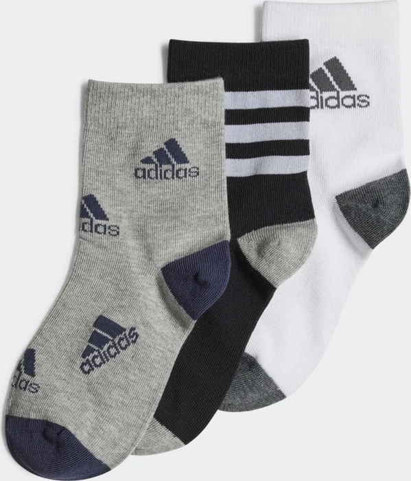 adidas Graphic Socken black/white/medium grey heather, 3 Paare (Junior)