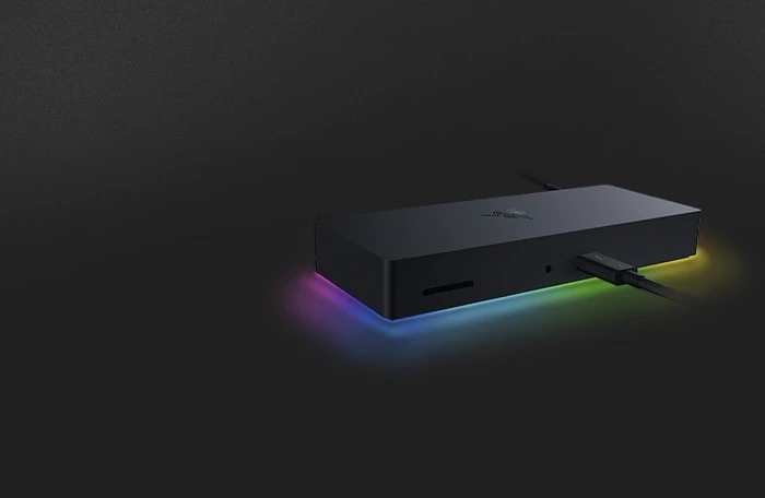 Razer Thunderbolt 4 Dock Chroma, schwarz, UK, Thunderbolt 4 [Buchse]