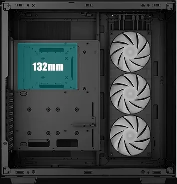 DeepCool CH780 BK, schwarz, Glasfenster