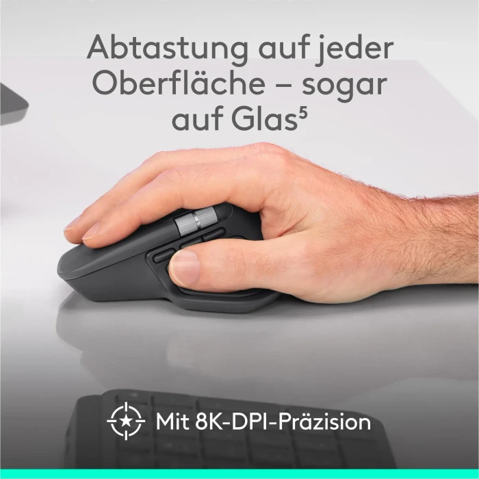 Logitech MX Master 4 Graphite, dunkelgrau, Logi Bolt, USB/Bluetooth
