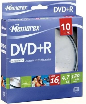 Memorex DVD+R 4.7GB, 16x, 10er Pack