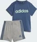 adidas Essentials Lineage Organic Cotton T-Shirt und Shorts Set preloved ink/semi green spark (Junior) Vorschaubild